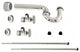 Standard Pedestal Lavatory Kit With Round Handles, Polished Nickel