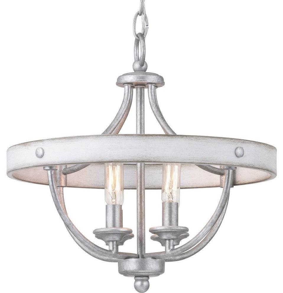 Gulliver Collection 4-Light Semi-Flush Convertible, Galvanized Finish