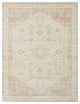 Ayla Beige Traditional Bordered Waterproof Area Rug, 2' X 5'