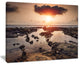 "Rocky Coastline Sunset Africa" Oversized Beach Canvas Artwork, 40"x30"