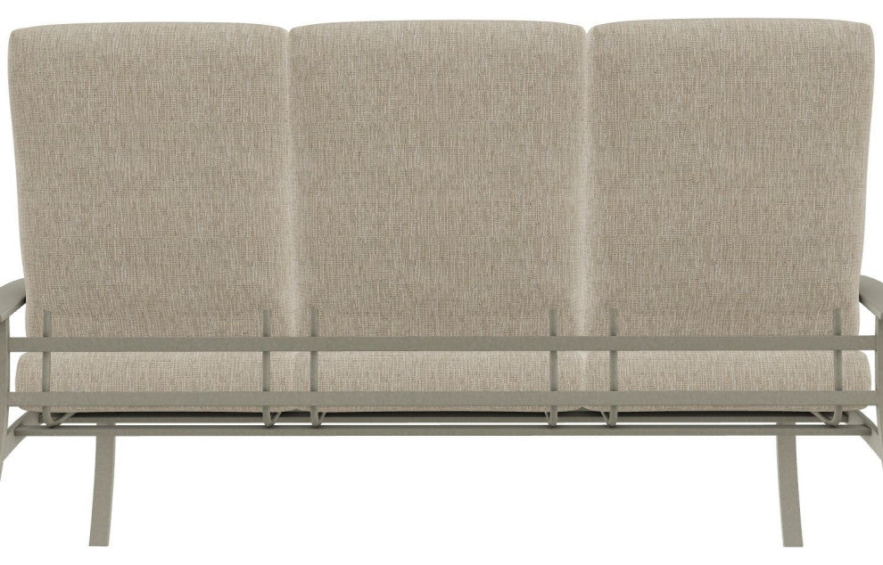 Belle Isle Cushion 3-Seat Outdoor Sofa, Grasscloth Dune/Storm