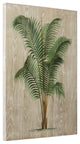 Coastal Palm Fine Giclee Printed on Hand Finished Ash Wood Wall Art, Diptych Set