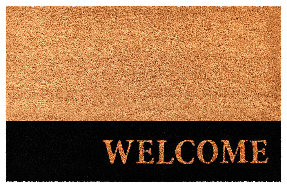 Calloway Mills Welcome Black Stripe Doormat, 36"x72"