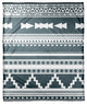 Blue Southwestern Style Pattern 60x80 Coral Fleece Blanket
