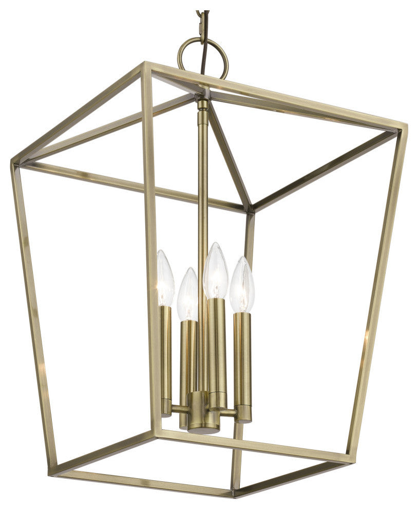 Devone 4 Light Antique Brass Chandelier