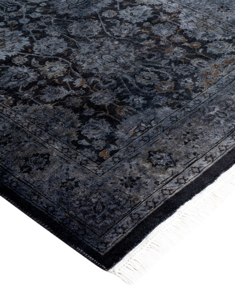 Overdyed One-of-a-Kind Hand-Knotted Area Rug Gray, 2' 7" x 18' 2"