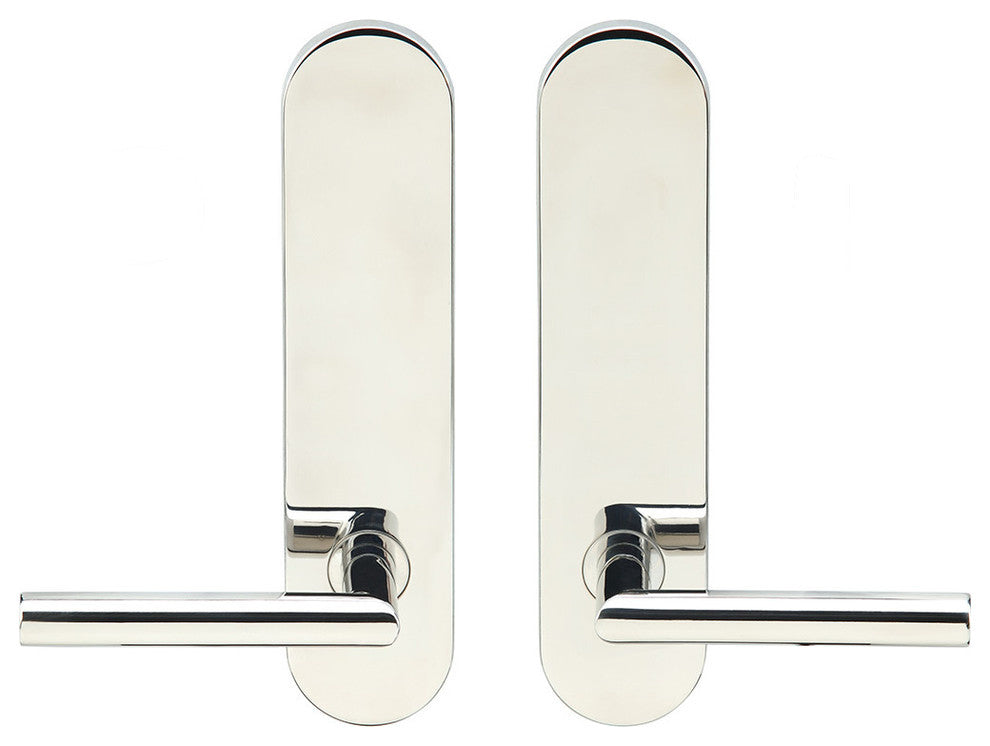 Frankfurt Lever, Tubular Passage, Polished Stainless Steel, 2-3/8" Backset