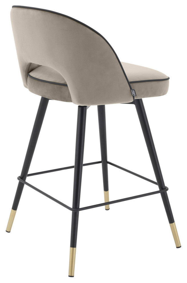 Greige Swivel Counter Stool Set of 2 | Eichholtz Cliff