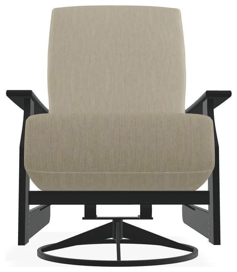 St. Catherine Deep Seat Outdoor Swivel Rocker, Huskie/Graphite
