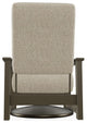 Leeward Deep Seat Outdoor Hidden Swivel Rocker, Grasscloth Dune/Beachwood