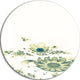 Ideal Abstract Blue Fractal Flowers, Floral Disc Metal Wall Art, 23"
