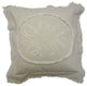 Coastal Sand Dollar Throw Pillow, Ivory on Ivory