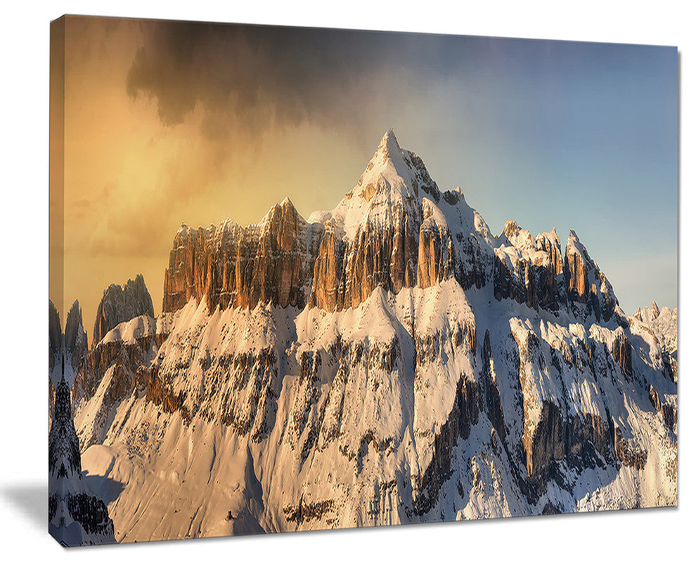 "Dramatic Overcast Sky Over Alps" Landscape Wall Art, 20"x12"