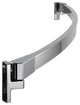 60" Curved Fixed Shower Curtain Rod, Brushed Nickel, Polished Chrome Finish