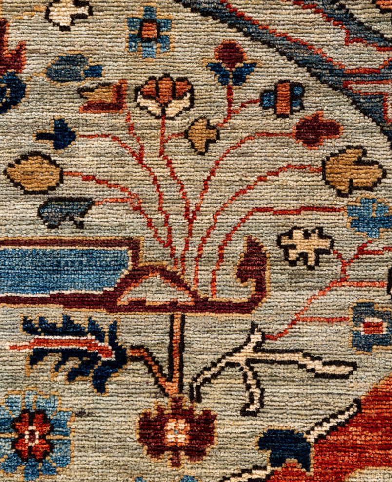 Serapi One-of-a-Kind Hand-Knotted Area Rug Light Gray, 7'11" x 9'10"