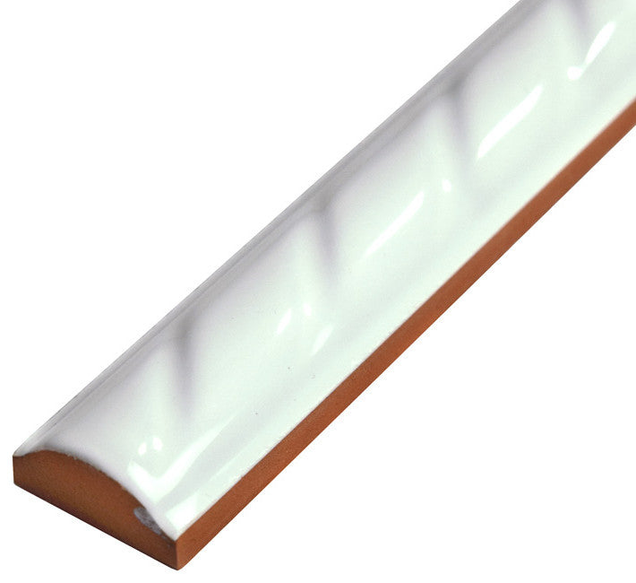 White Rope Pencil Ceramic Wall Trim