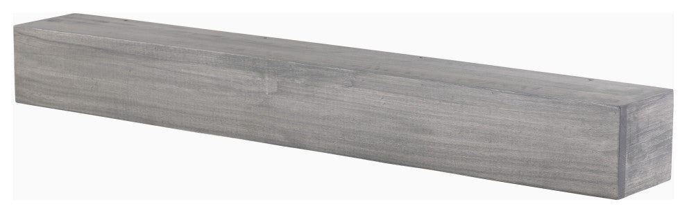 Modern Farmhouse Fireplace Mantels, Ash Gray, 48" L X 5.5" H X 6.25" D