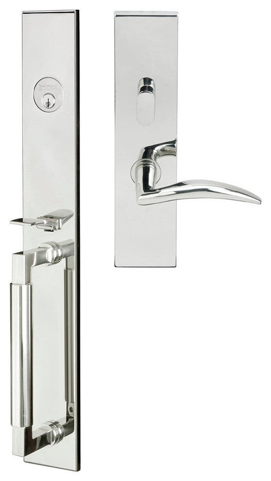 Air-Stream Lever, Mortise Entry Handleset, Left Hand, Polished Stainless Steel