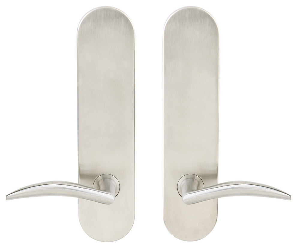 Air-Stream Lever, Tubular Privacy, Satin Stainless Steel, 2-3/8" Backset