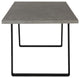 Coronado Dining Table, Gray Powder Coated Finish With Cement Gray Top