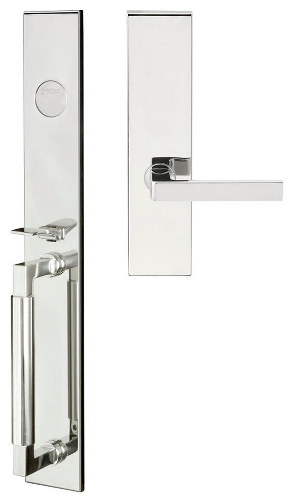 Tokyo Lever, Mortise Dummy Handleset, Right Hand, Polished Stainless Steel