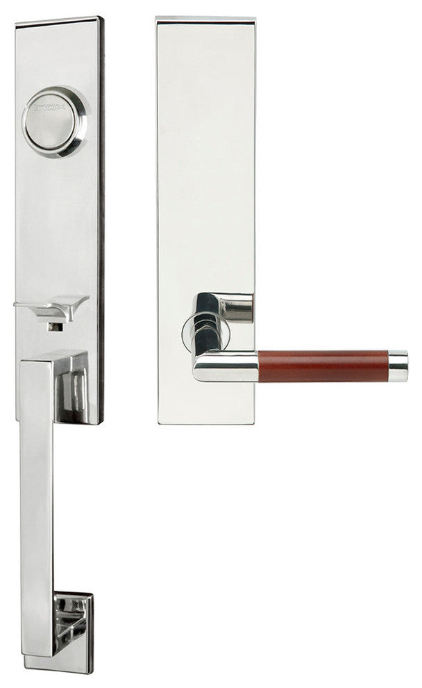 Cabernet Lever, Tubular Dummy Handleset, Left Hand, Polished Stainless Steel
