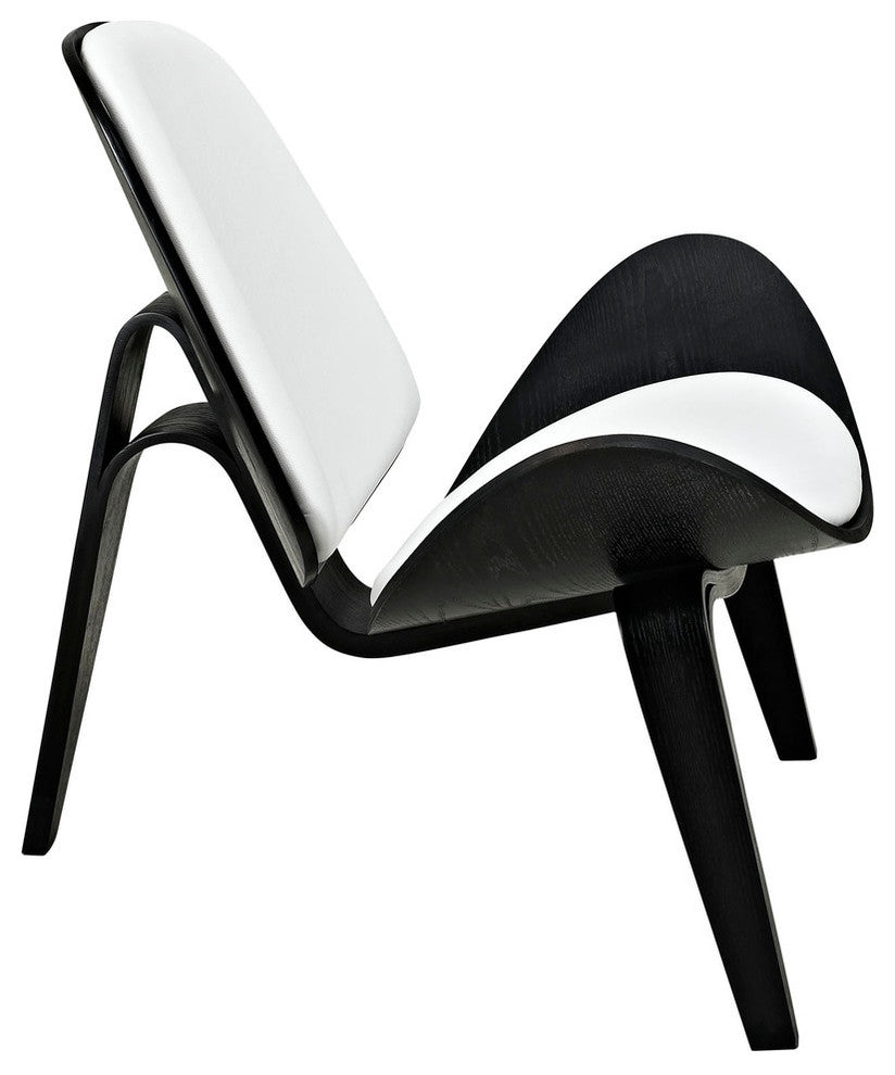 Modern Contemporary Living Room Lounge Chair Black White