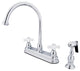 Kingston Brass Centerset Kitchen Faucet, Polished Chrome