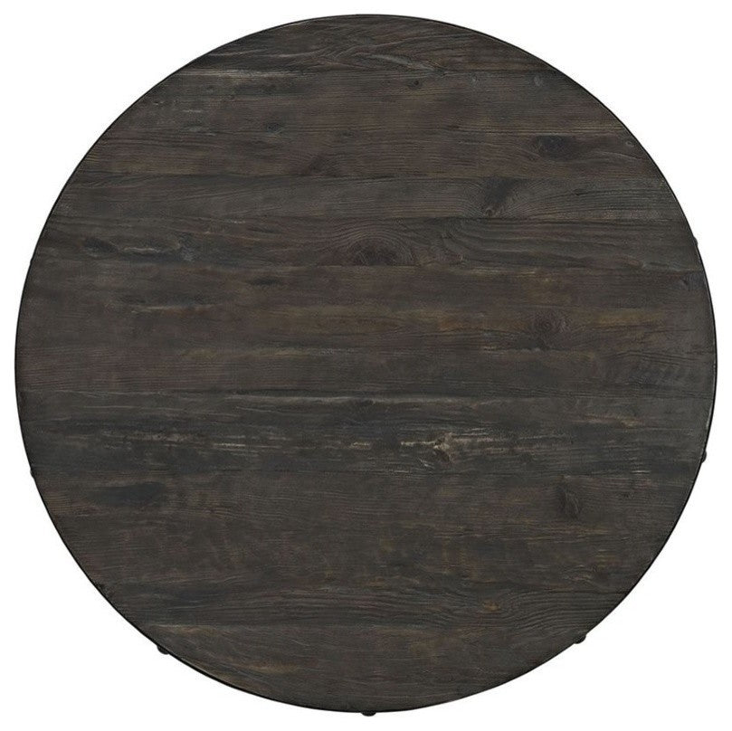 Modern Black Drive Round Wood Top Dining Table