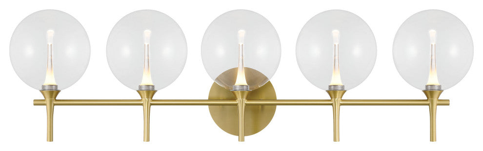 Iissa, Vanity, 5Lt, Gold, Clear Glass