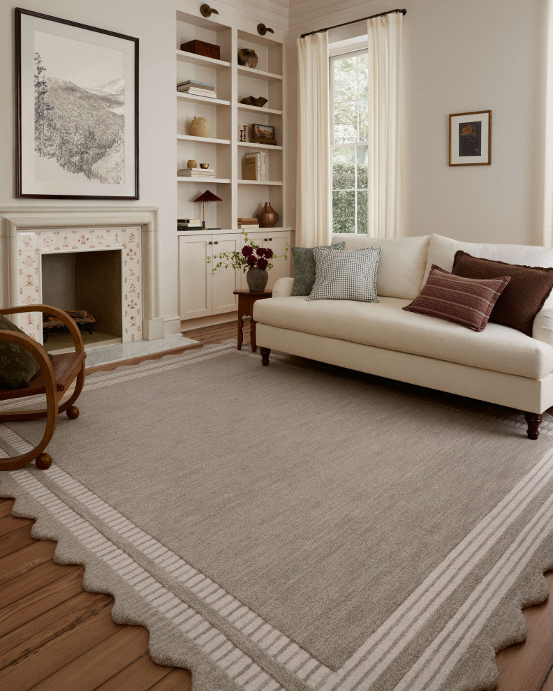 Chris Loves Julia x Loloi Scottie Fog / Ivory 2'-3" x 3'-9" Runner Rug