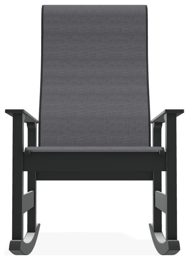 Leeward Sling Outdoor Supreme Rocker, Augustine Pewter/Graphite