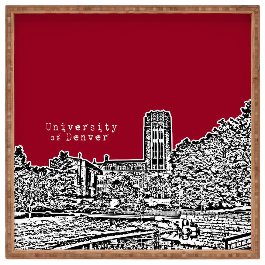 Deny Designs Bird Ave University of Denver Red Square Tray