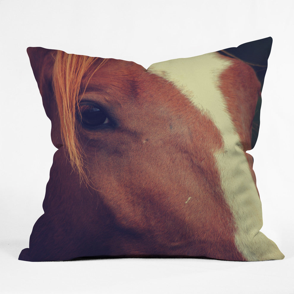 Allyson Johnson Horse Sense 2 Outdoor Throw Pillow, 16x16x4