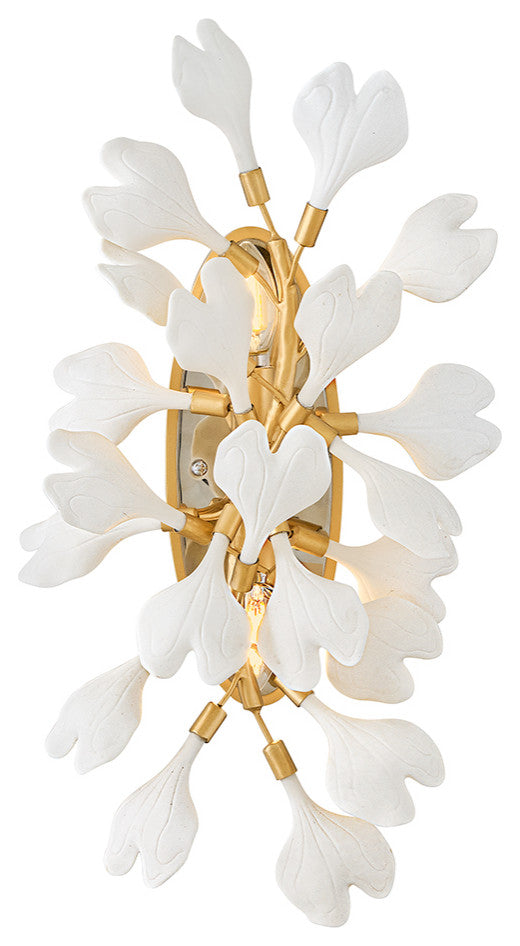 Fredrick Ramond Audra Medium Two Light Sconce, Deluxe Gold