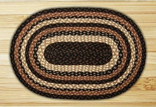 Earth Rugs RC-313 Mocha / Frappuccino Rectangle Braided Rug 8 Feet x 10 Feet