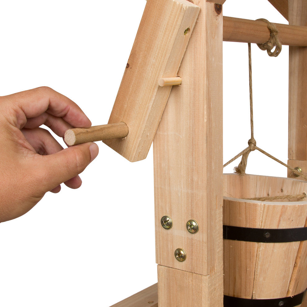 Decorative Wishing Well, Natural