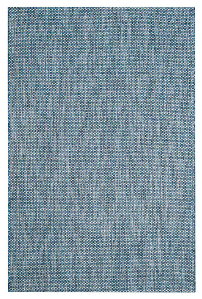 Safavieh Courtyard Cy8521-36821  Outdoor Rug, Navy/Grey, 6'7" X 9'6"