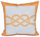 Nautical Knot, Geometric Print Pillow, Yellow, 18"x18"