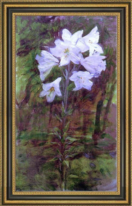 Ellen Day Hale Lilies  Framed Premium Canvas Print, 18"x27"