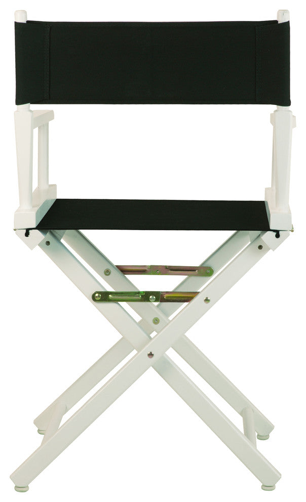 018" Director's Chair White Frame-Black Canvas