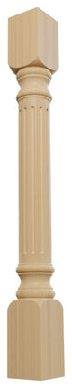 Richmond Fluted Cabinet Column (Top Block: 6 1/8", Bottom Block: 7 1/8"), Cherry