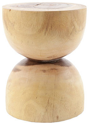 Hourglass Side Table, Chamcha Wood