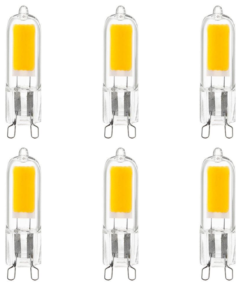 6-Pack Sunlite LED G9 Base Bulbs, 2W (25W Equal), 200 Lumen, 3000K Warm White