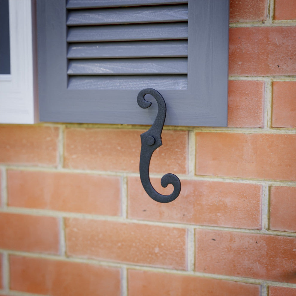 Pairs of Vintage Shutter Dogs S Shaped Shutter Hardware in Black Pack of 3