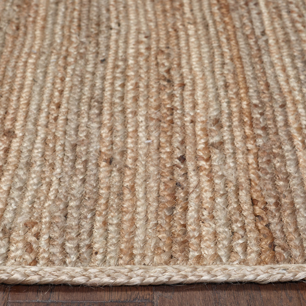 Classic Simple Organic Jute Area Rug, 4' Round