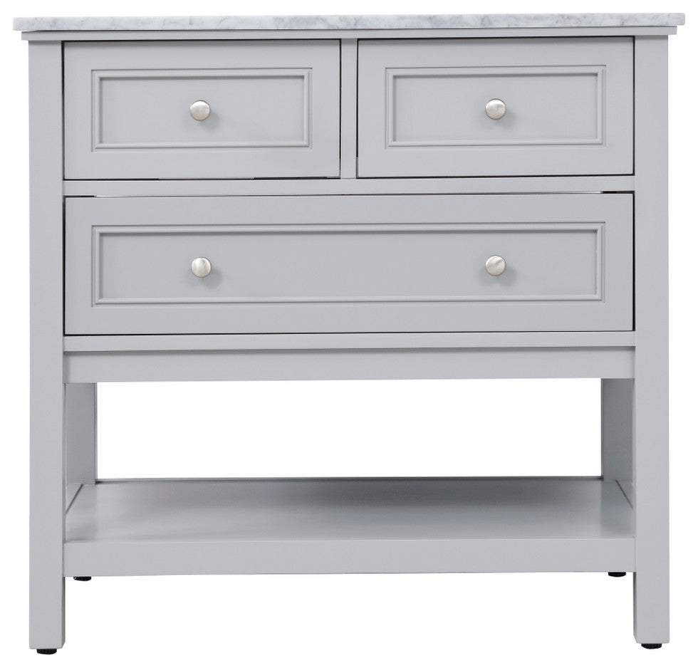 Matilda 36" Single Bathroom Vanity Set, Gray