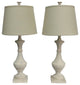 Marion Table Lamps, Set of 2, Weathered White