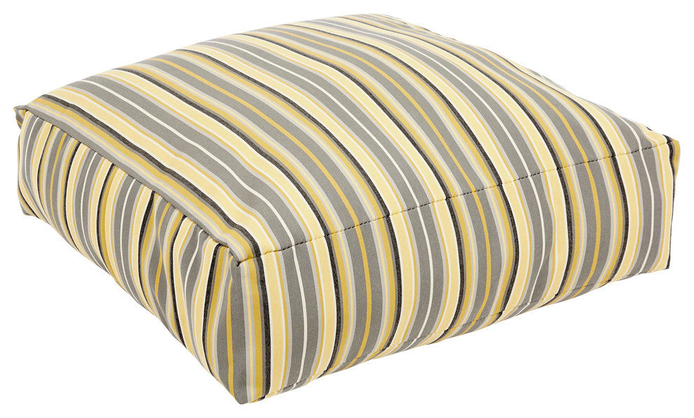 Preston Sunbrella Outdoor Floor Pouf, Yellow