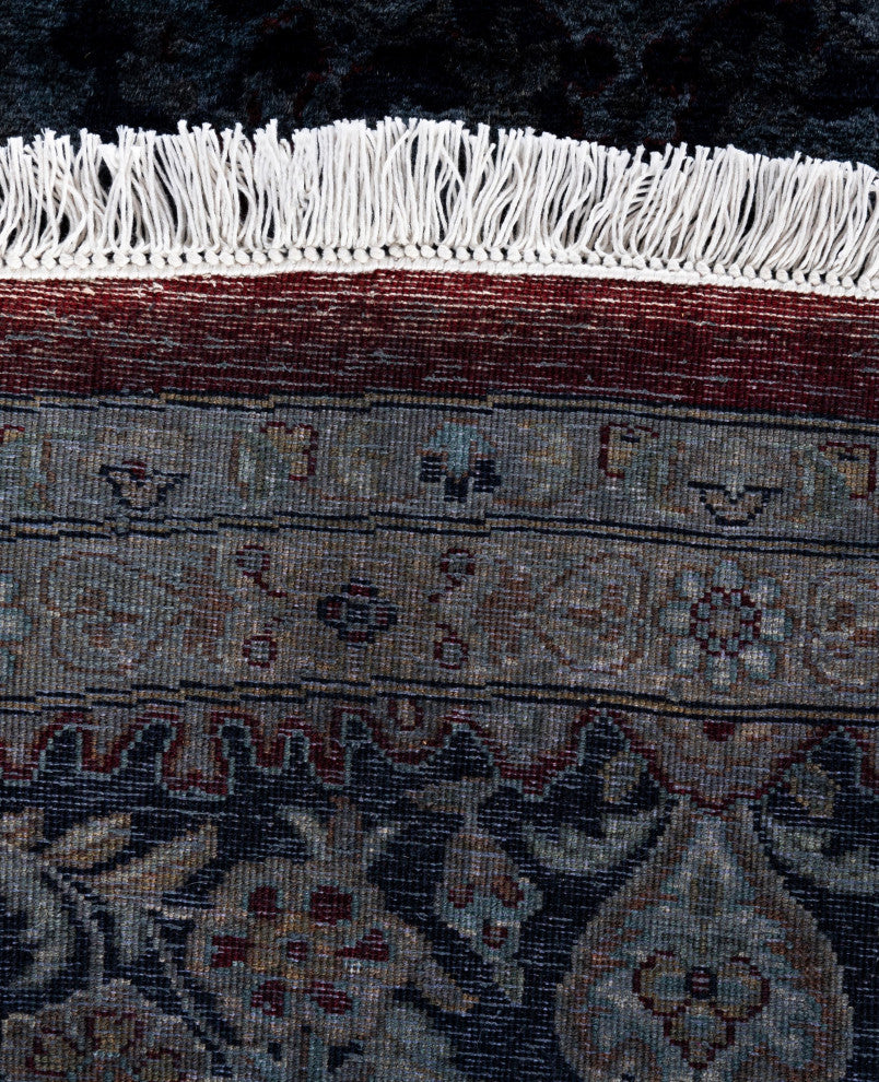 Overdyed One-of-a-Kind Hand-Knotted Area Rug Red, 8' 1" x 8' 1"